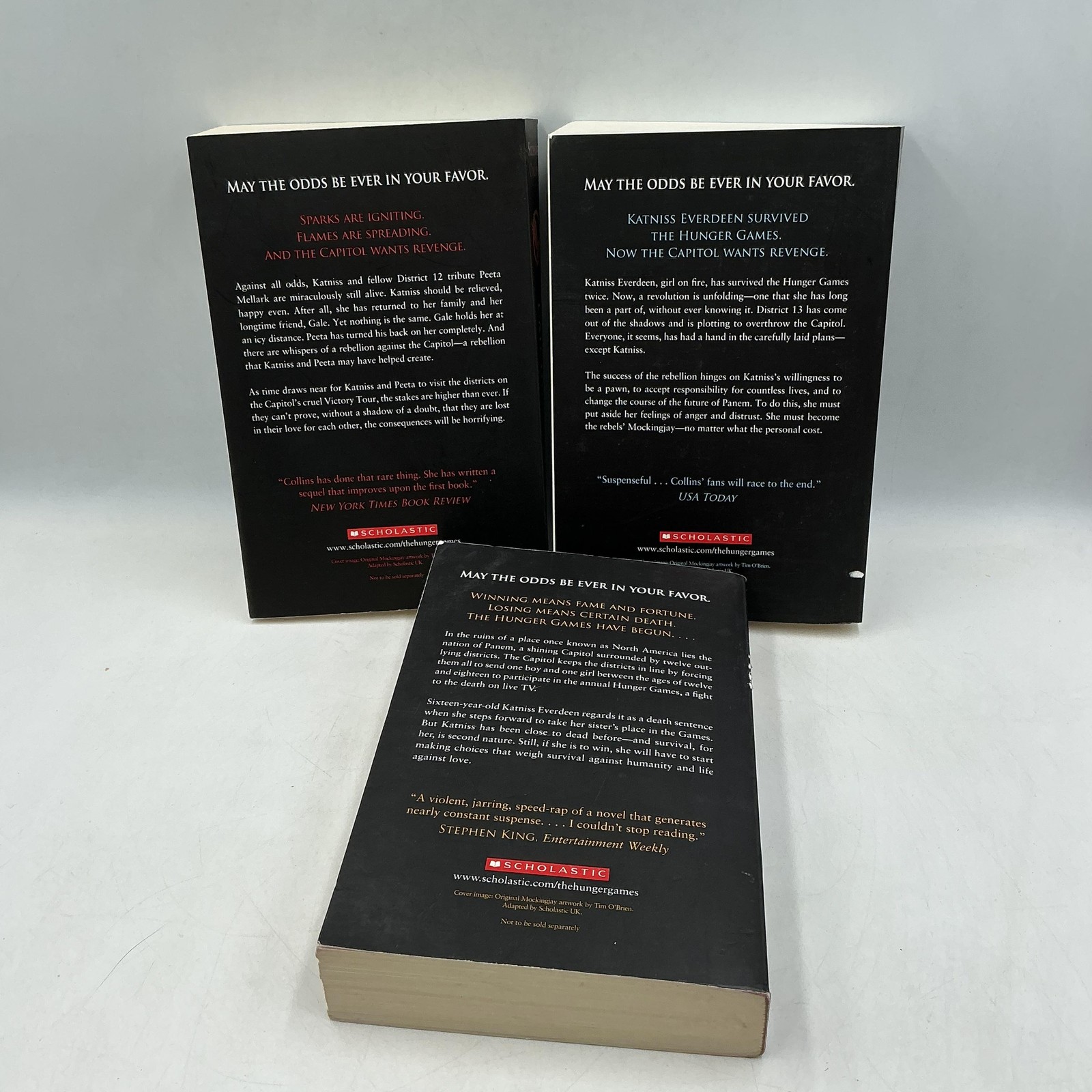 The Hunger Games Trilogy Suzanne Collins Scholastic Black Box Set Paperback