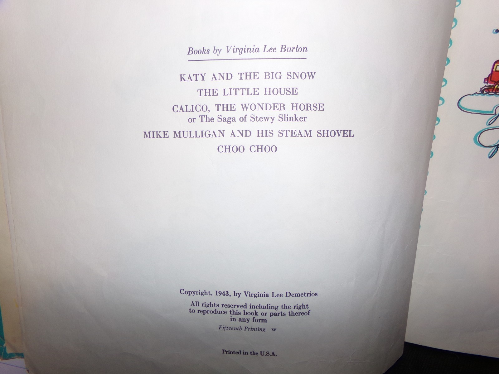 Katy And the Big Snow, Virginia Lee Burton, Vintage Hardcover, FREE SHIPPING