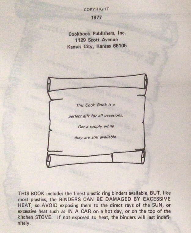 Recipes For Living 1977 COOKBOOK Ladies Day Apart Dallas Texas 164 Pages