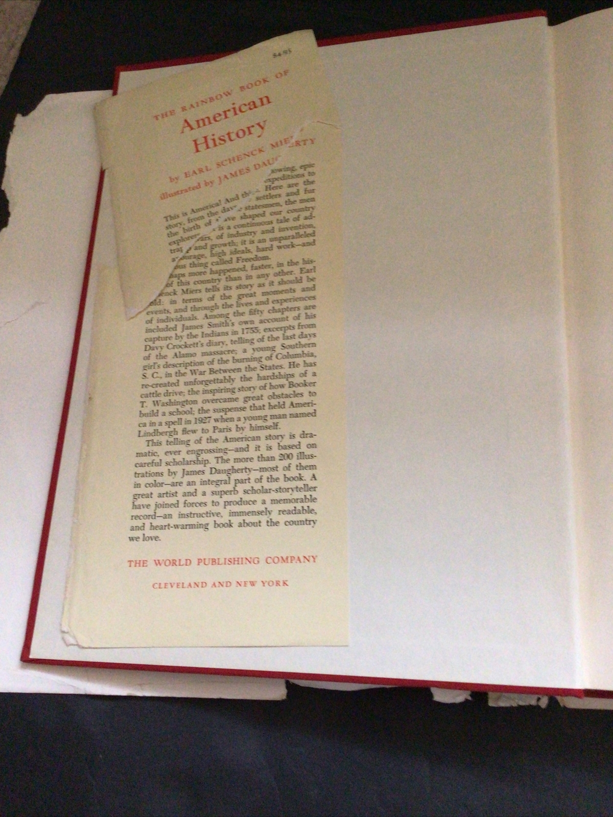 The Rainbow Book Of American History 1955 First Edition HC Illustrated