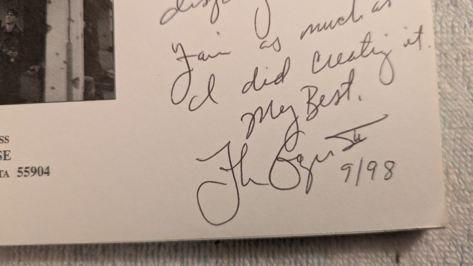 John Gaps III, GOD LEFT US ALONE HERE: A Book of War, PB, 1997, SIGNED, 86 Pages