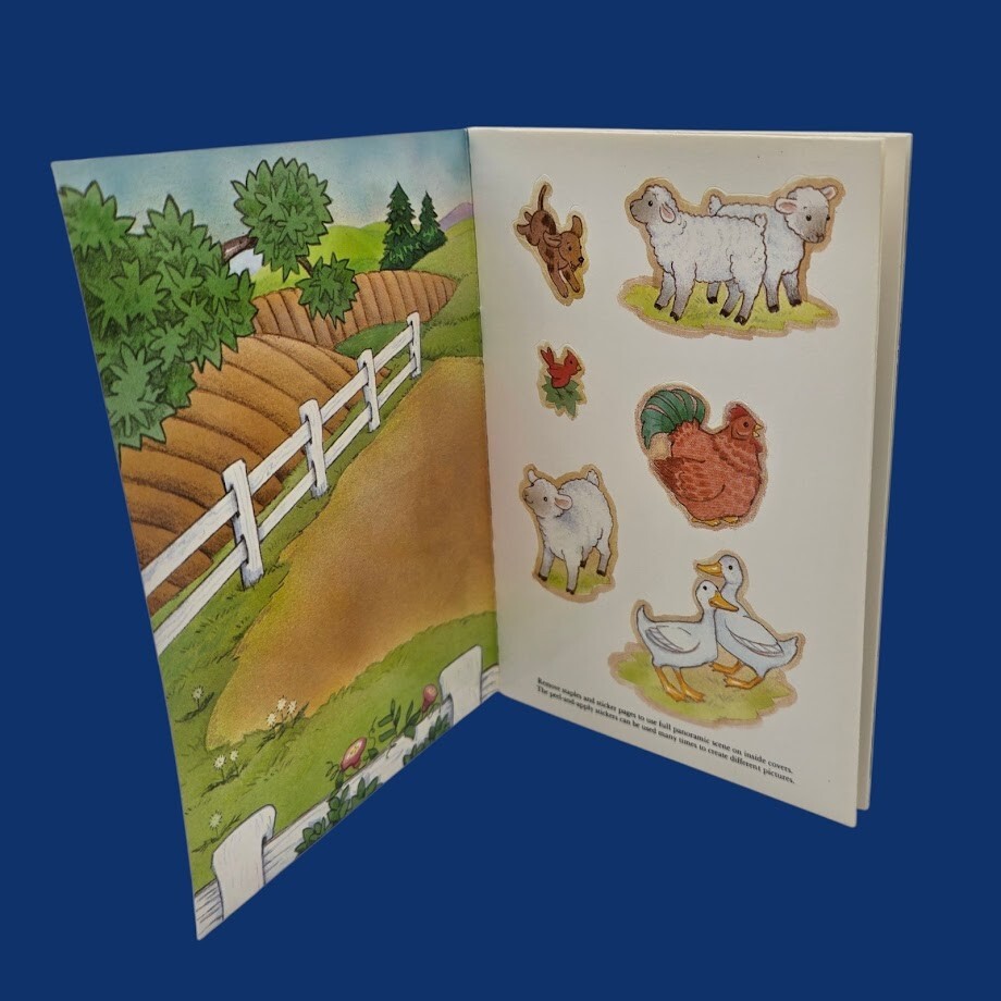Vintage 1996 Old MacDonalds Farm Dover Little Sticker Activity Book Cathy Beylon