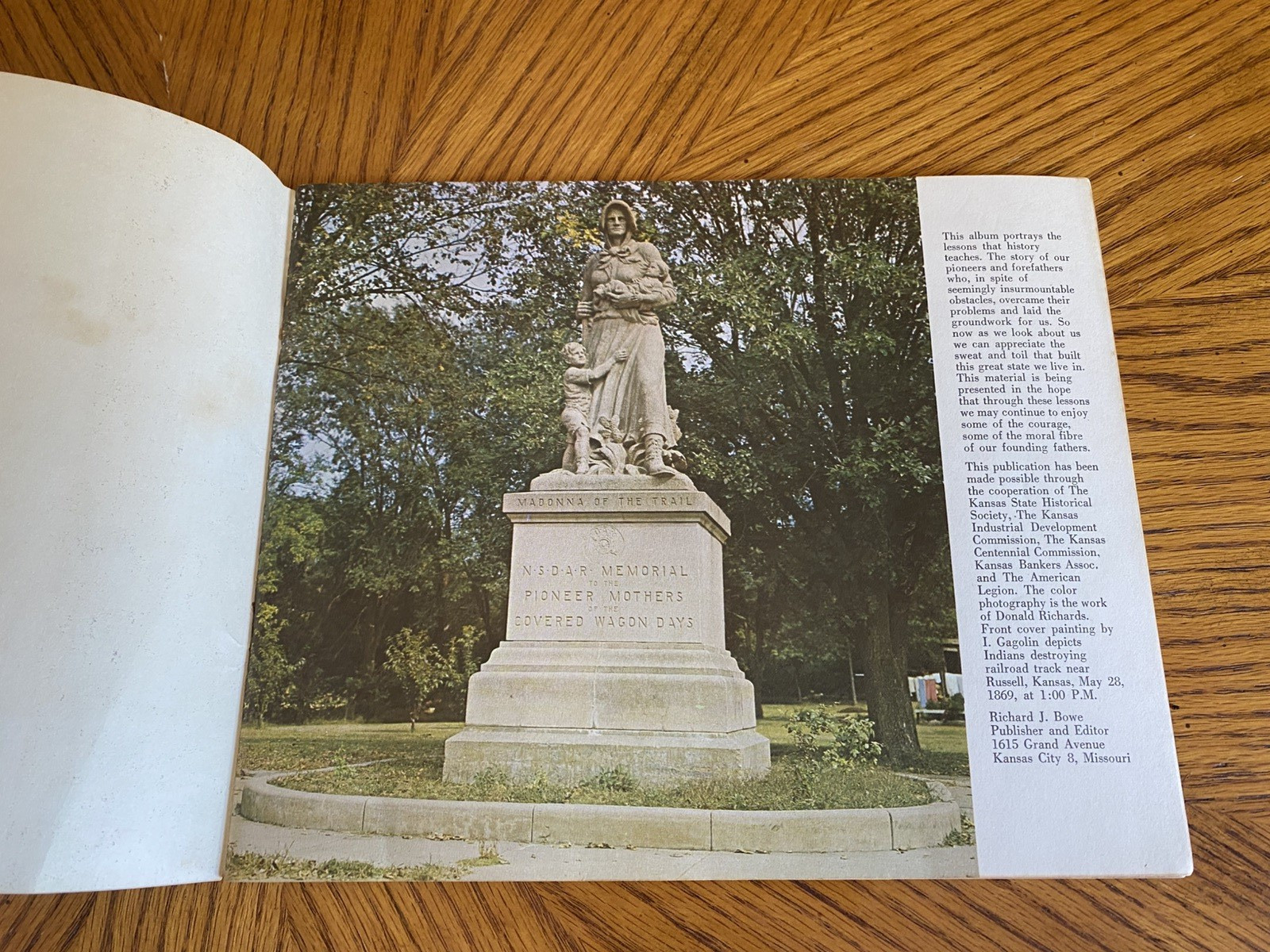 Historical Album of Kansas Book Booklet Photos History Vintage Native Americans