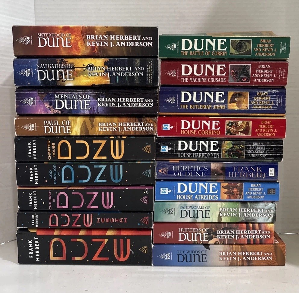 19 Book Lot Complete DUNE Series by Frank & Brian HERBERT Paperback Set