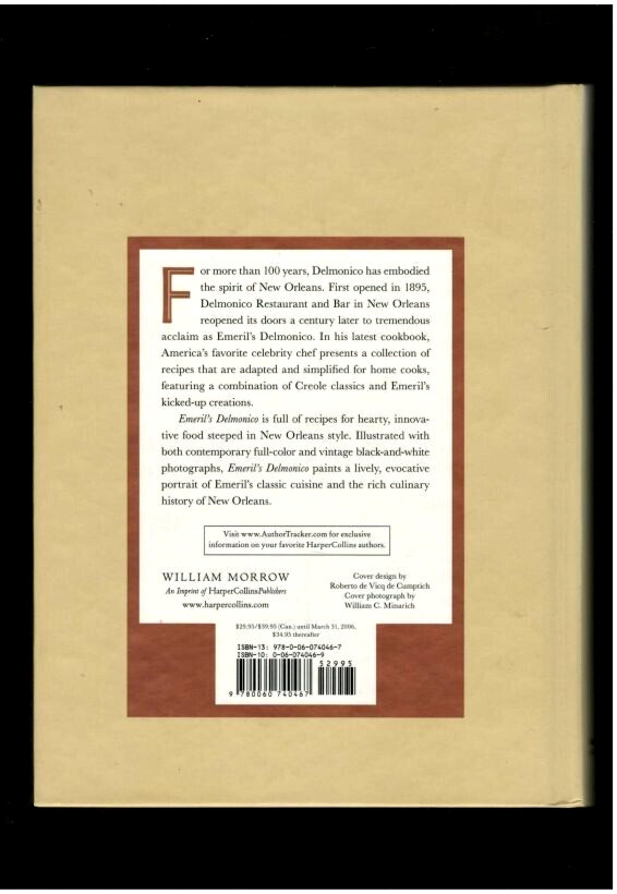 EMERIL LAGASSE COOKBOOK-EMERIL’S DELMONICO RESTAURANT-NEW ORLEANS-ETHNIC-PHOTOS