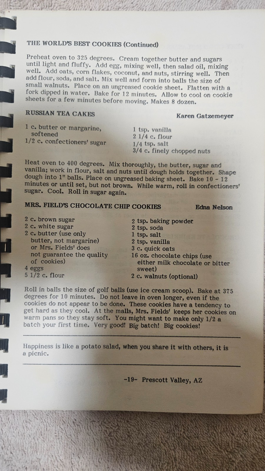 ‡ 🧑‍🍳 Cherished Recipes by Trinity Lutheran Church (Prescott Valley, AZ) • VTG