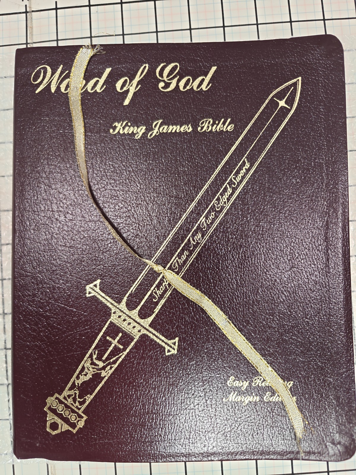 Word of God KJV Bible(Maroon) Large Print Easy Reading Margin Edition Red Letter