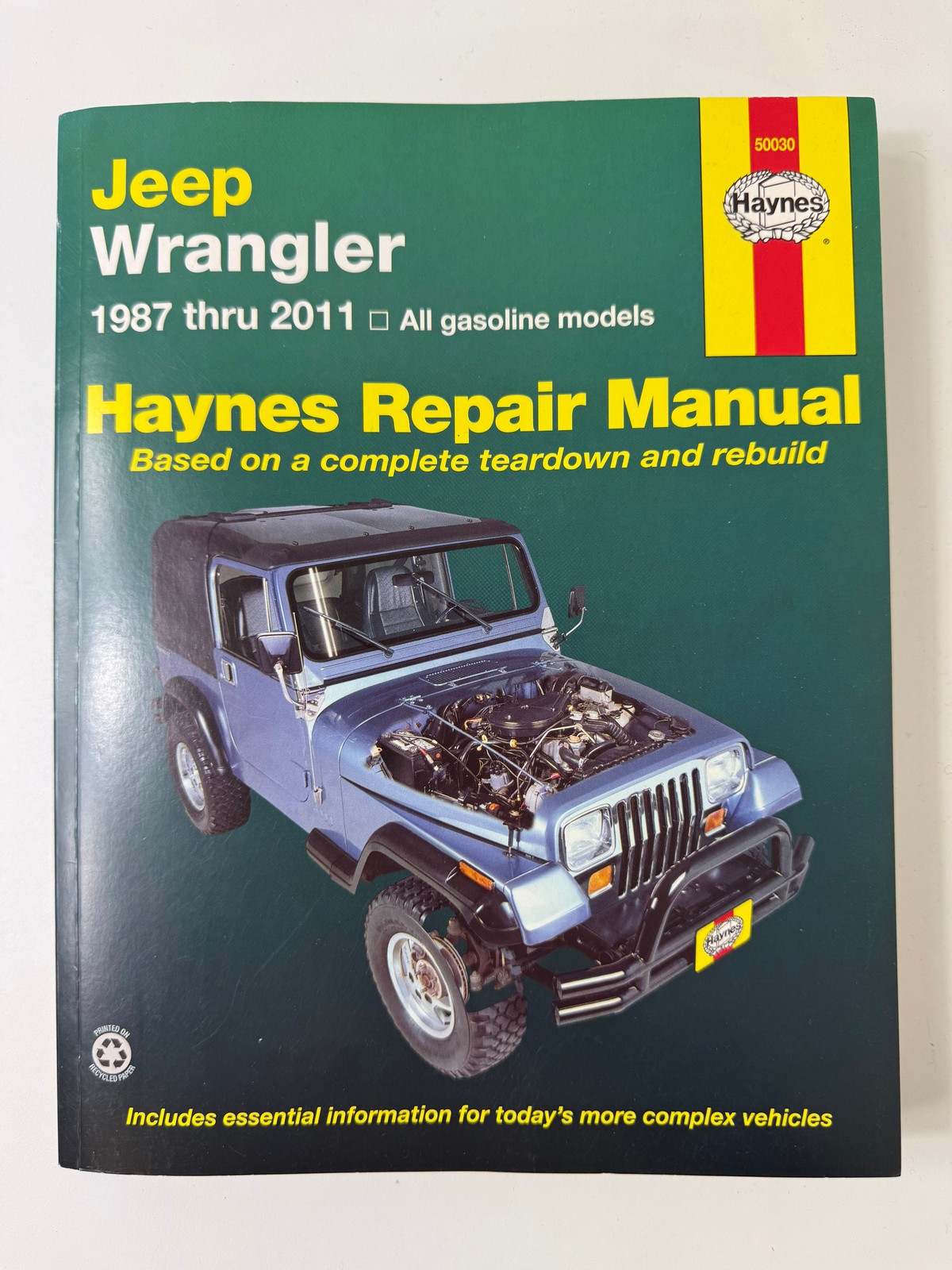 Haynes Jeep Wrangler Repair Manual 1987 thru 2011 All Gasoline Models Automotive