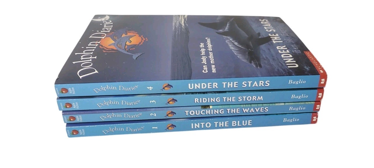 Dolphin Diaries Books Lot Volumes 1 2 3 4 Set Ben Baglio Chapter Elementary Jody