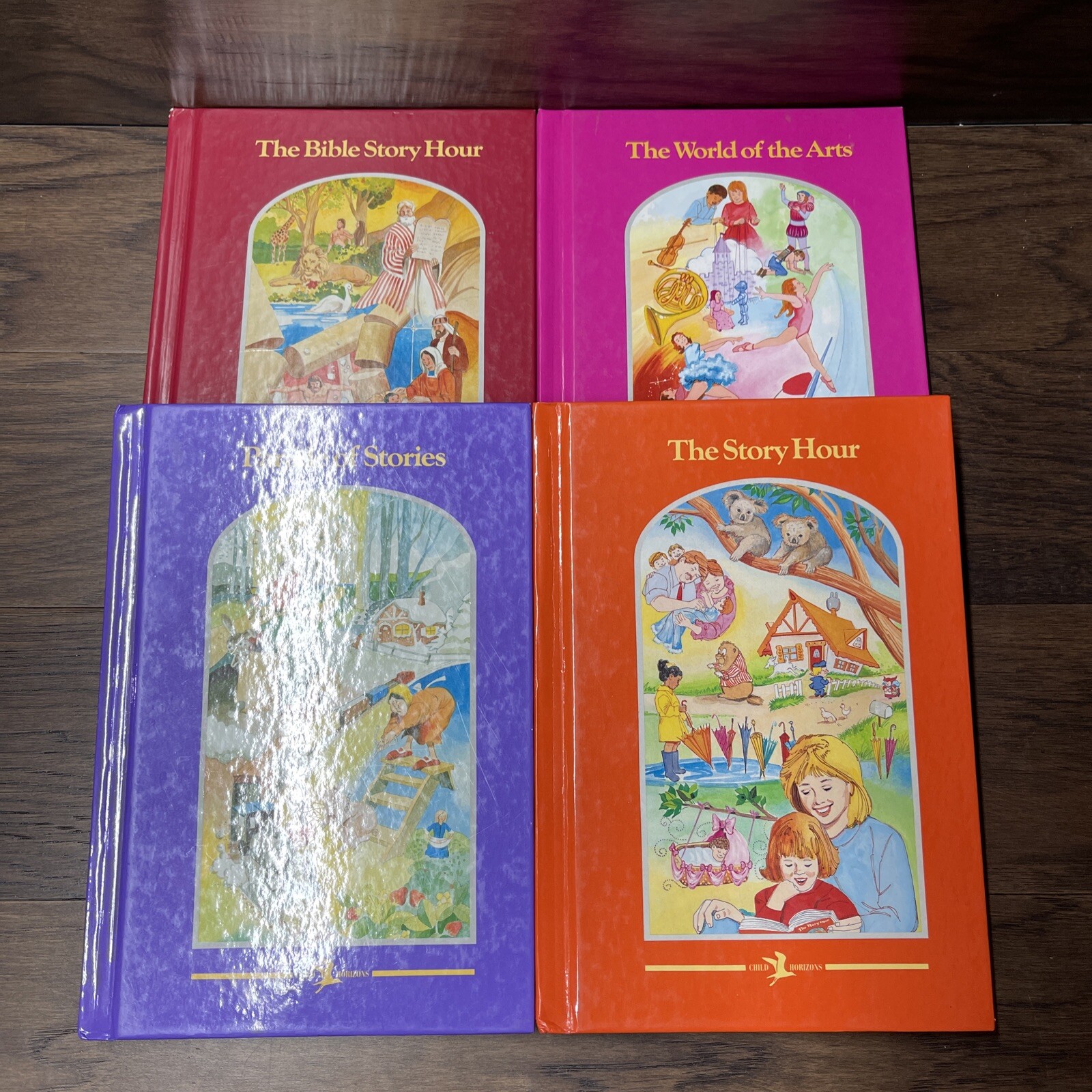 Child Horizons 4 Book Lot Vintage Hardcover Books Condition Home Schooling