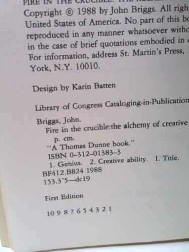 Fire in the Crucible: The Alchemy of Creative Genius (1st Ed) by John Briggs
