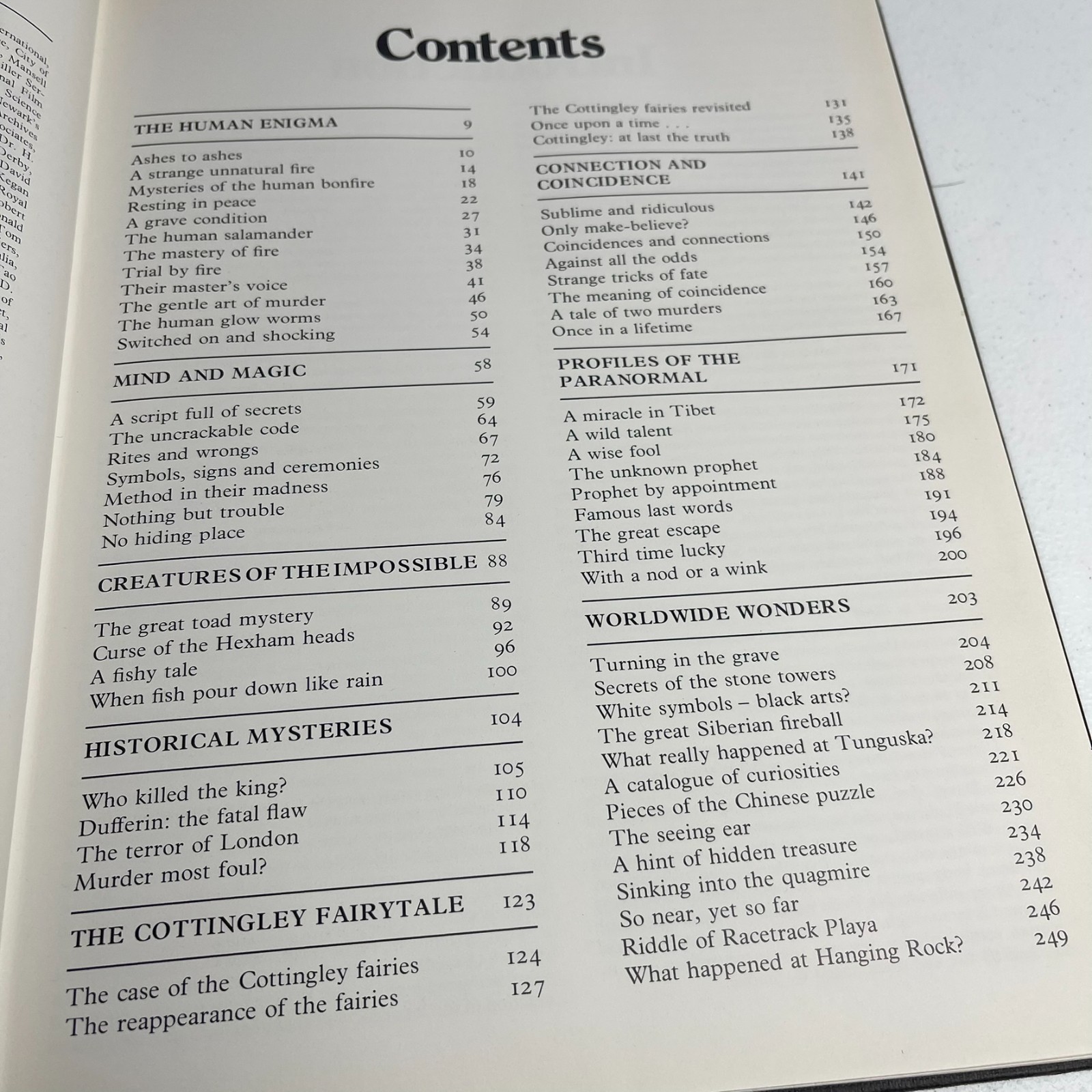 Incredible Phenomena – Brian Inlis – The Unexplained File VTG HC