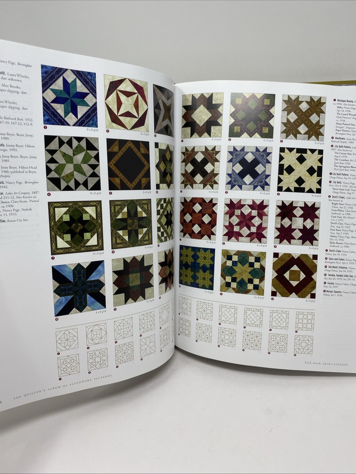 Quilter’s Album of Patchwork Patterns 4050 Pieced Blocks w/ Plastic Grid Sheets
