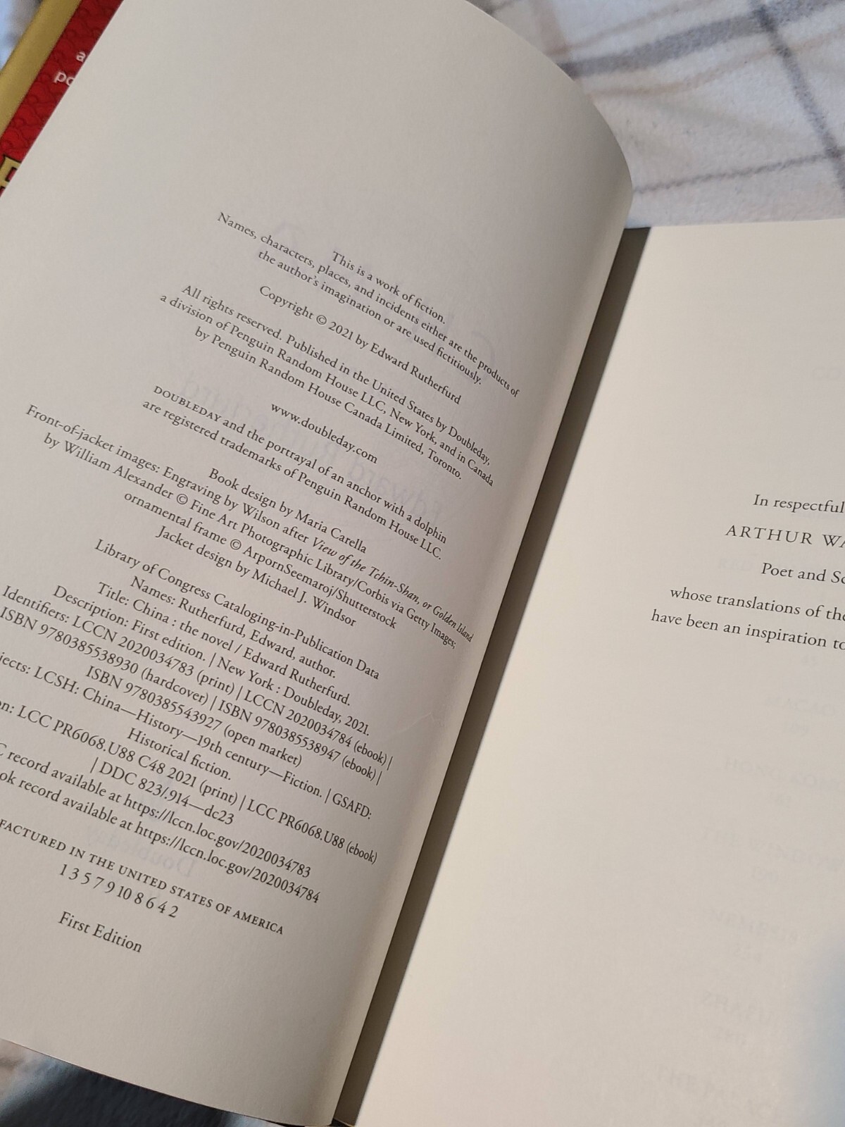 China: The Novel, Rutherfurd, Edward, (1st EDITION HARDCOVER)