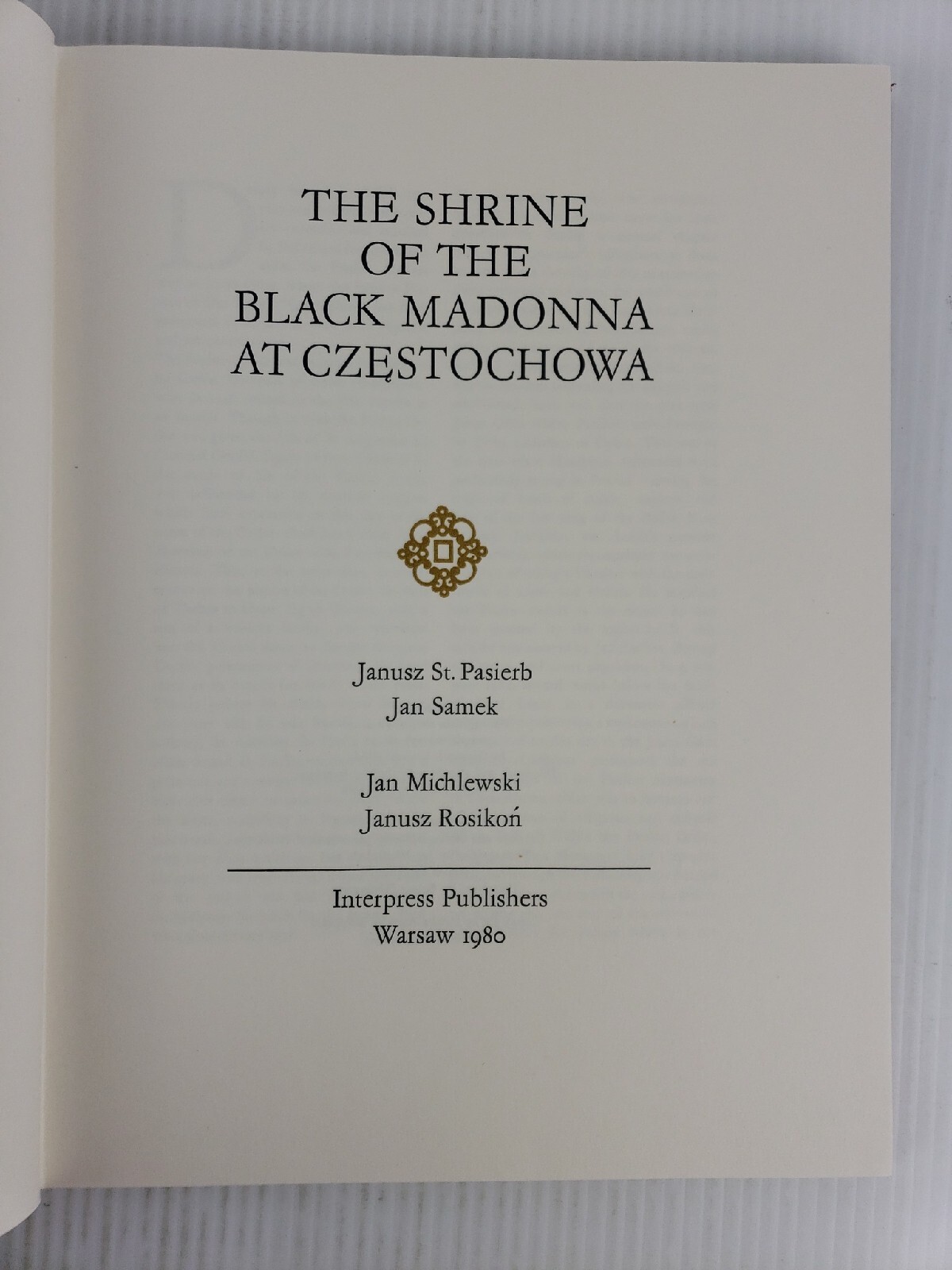 The Shrine of the Black Madonna at Czestochowa First Edition 1980 Polish History
