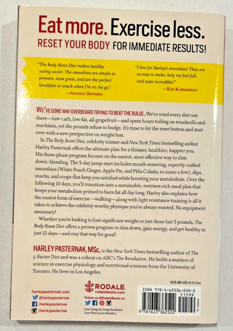The Body Reset Diet: Power Your Meta- Harley Pasternak, paperback