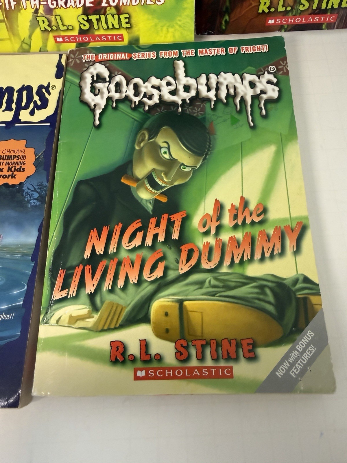 Goosebumps Book Tin And Misc R.L. Stine Horror Kids Edition Lot Scholastic