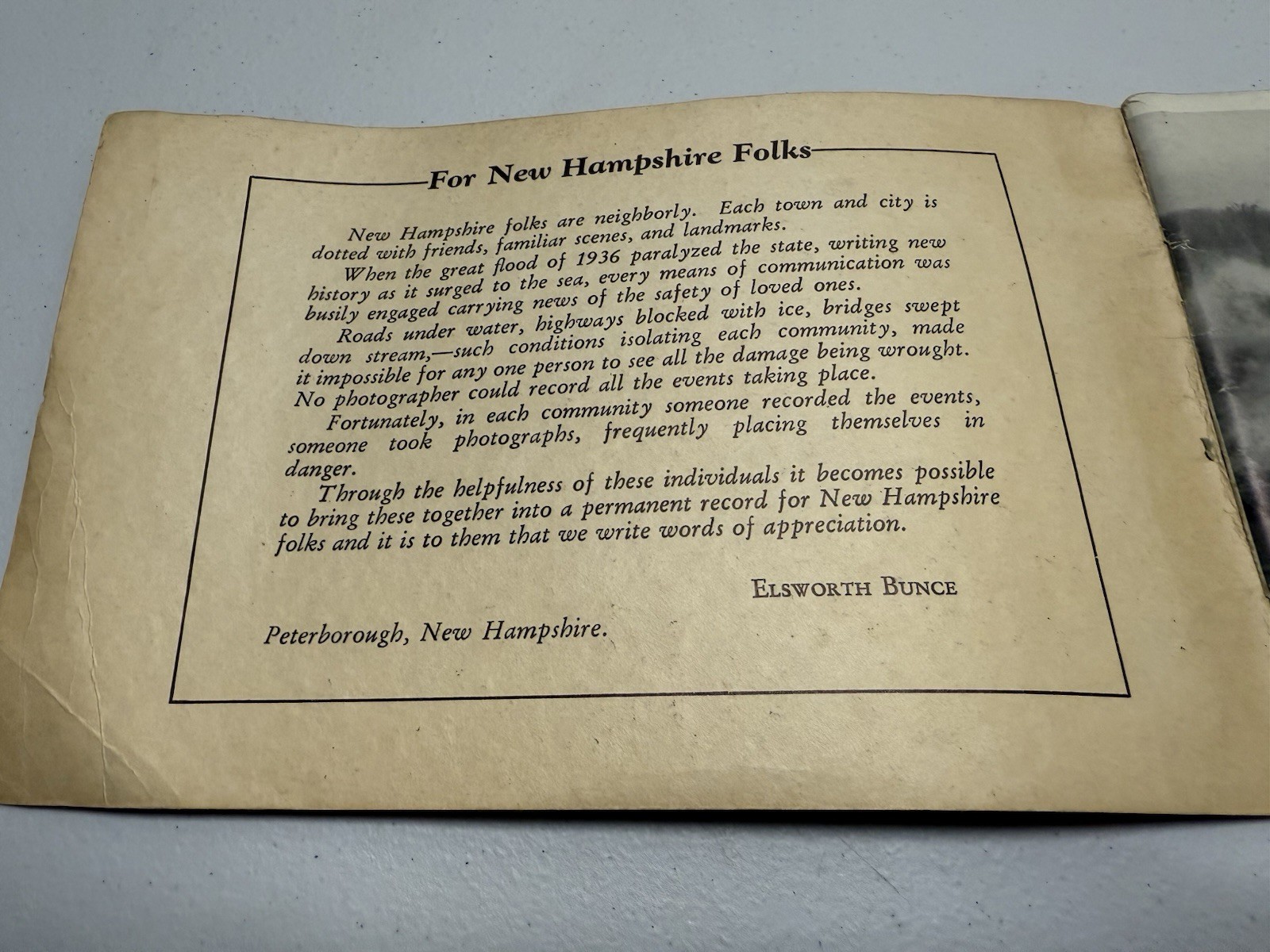 Flood Waters New Hampshire, 1936 Book Of Pictures From The Flood Of 1936