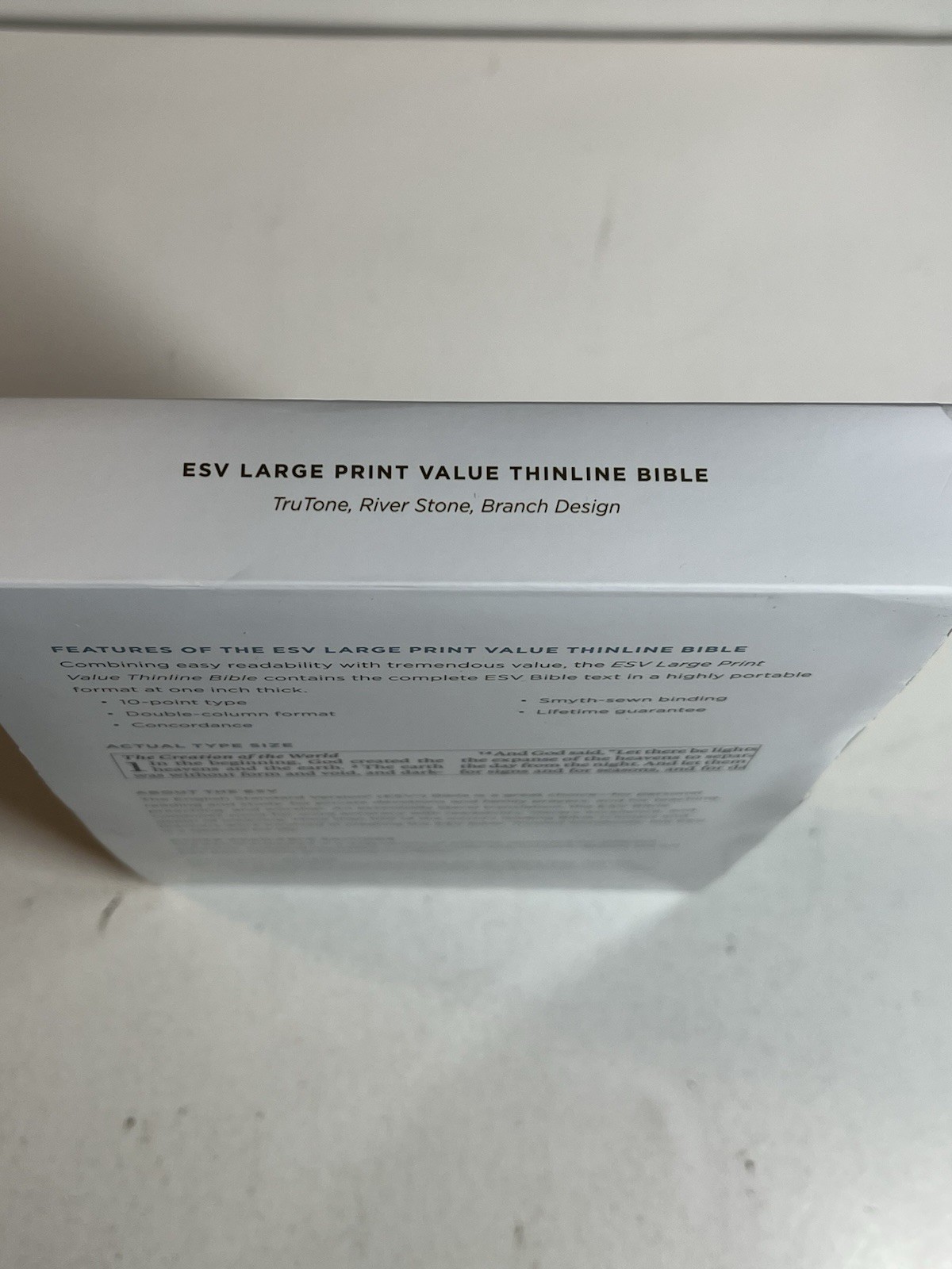 ESV Large Print Value Thinline Bible (Trutone, River Stone, Branch Design)