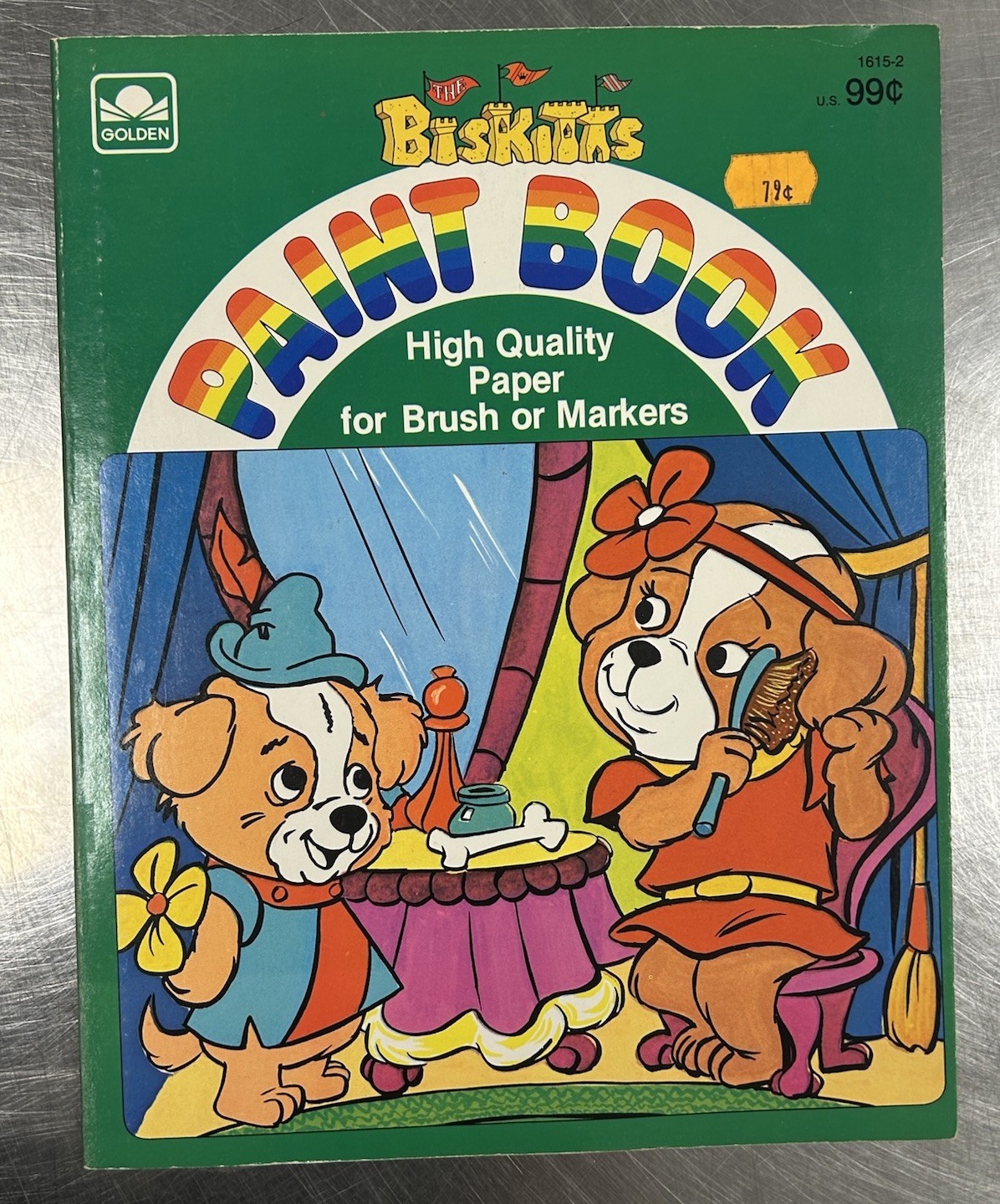 Vintage 1984 Biskitts Golden Paint Book NEW Unused NOS All Pages Clean Pristine
