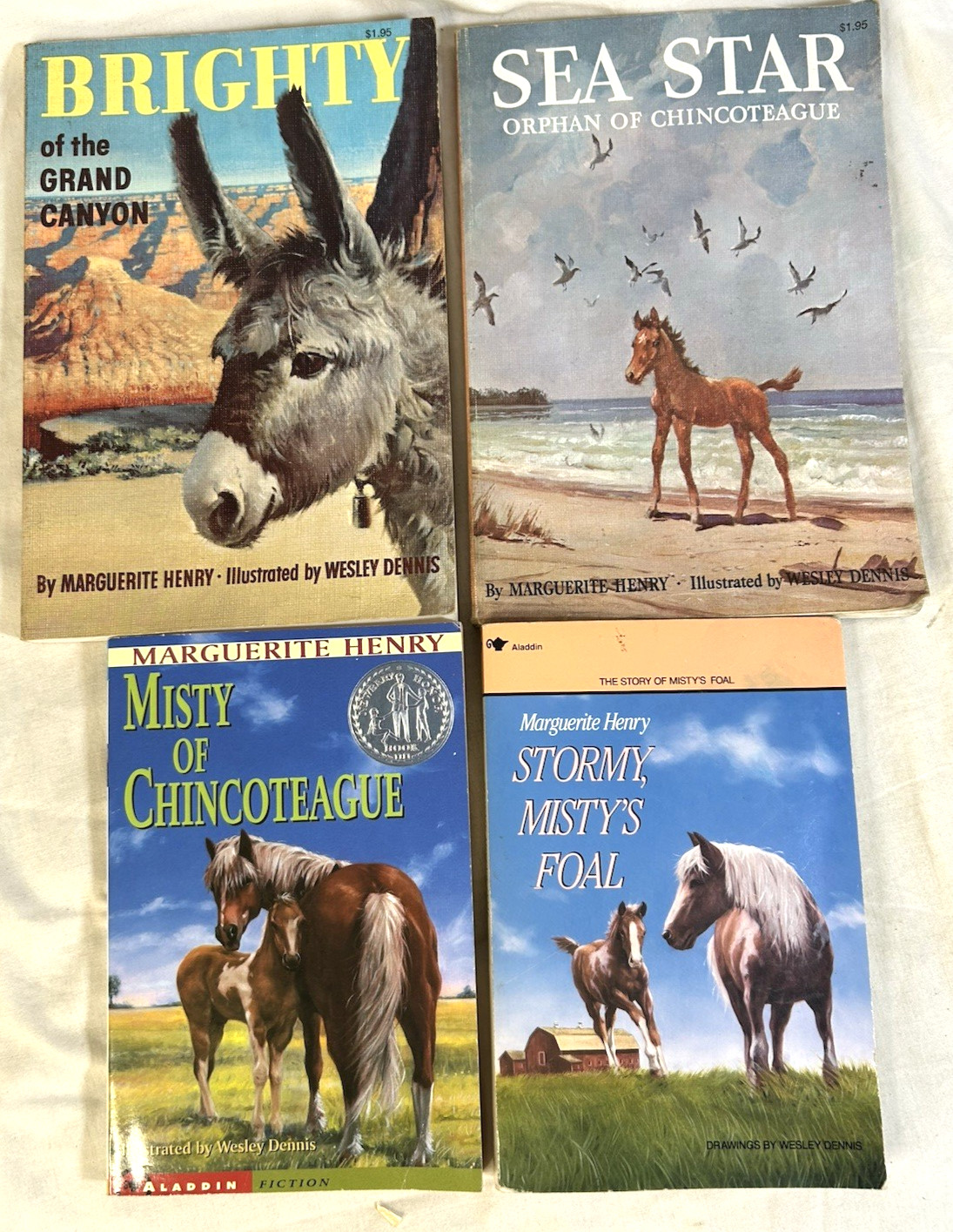 Lot 11 MARGUERITE HENRY Vintage Books Rand McNally Bright Black Gold PB