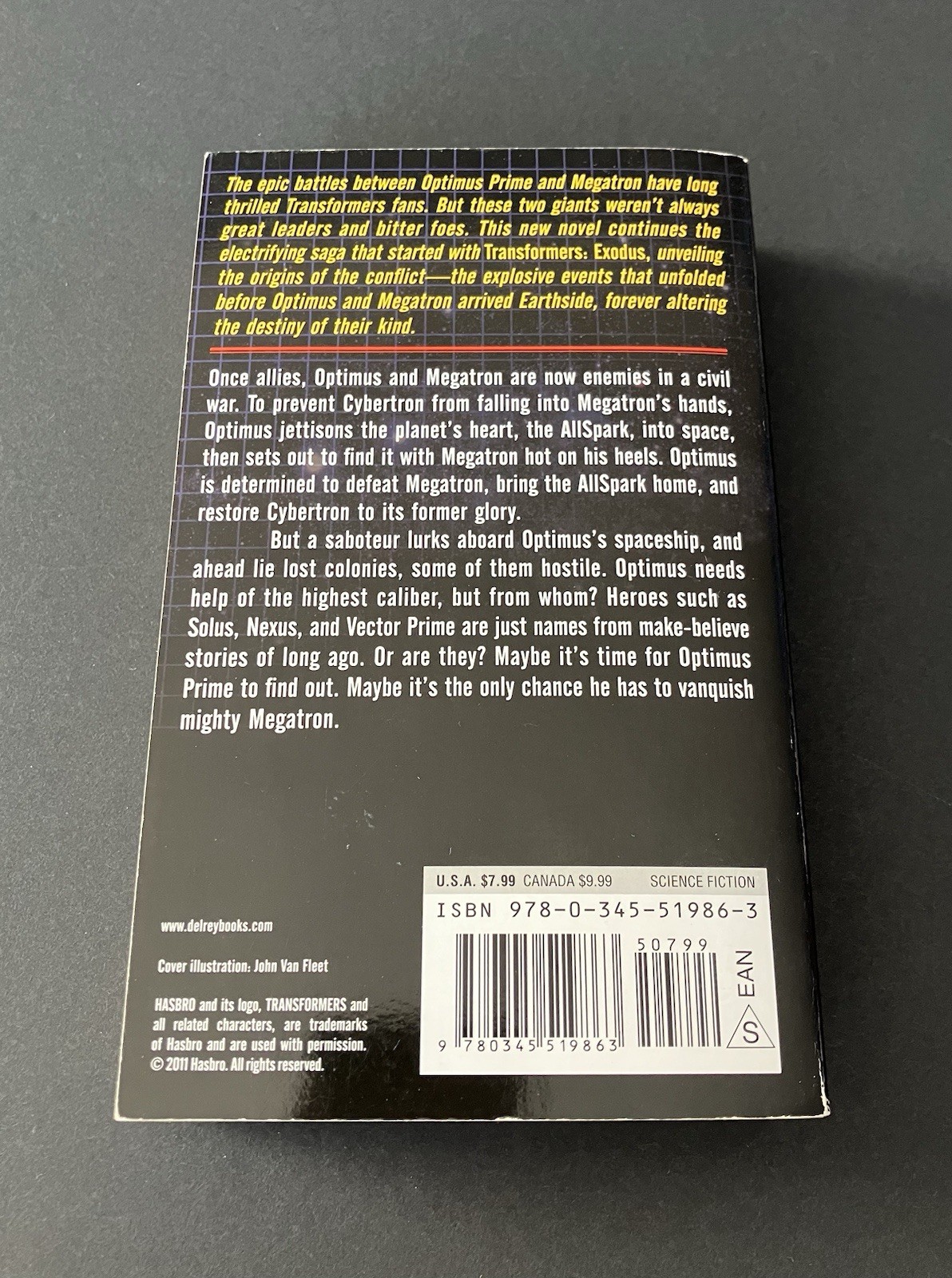 Transformers: Exiles by Alex Irvine (2011, Mass Market) Paperback Novel 1st