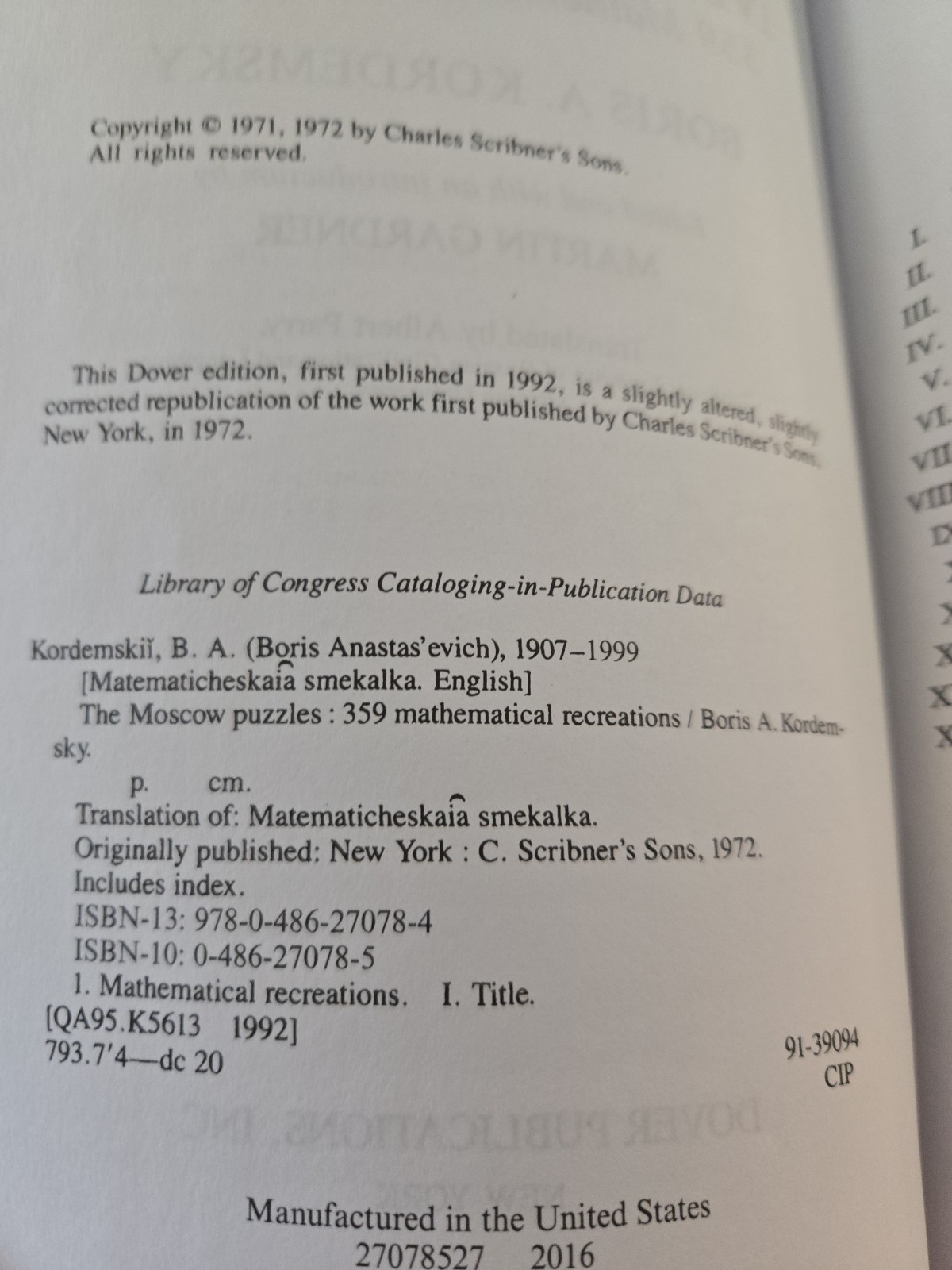 The Moscow Puzzles: 359 Mathematical Recreations (DovePublication) – Good