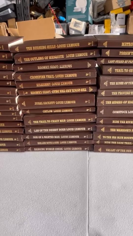 Louis L’amour Lamour Leatherette Books Set Bantam Lot Set Great Condition 115