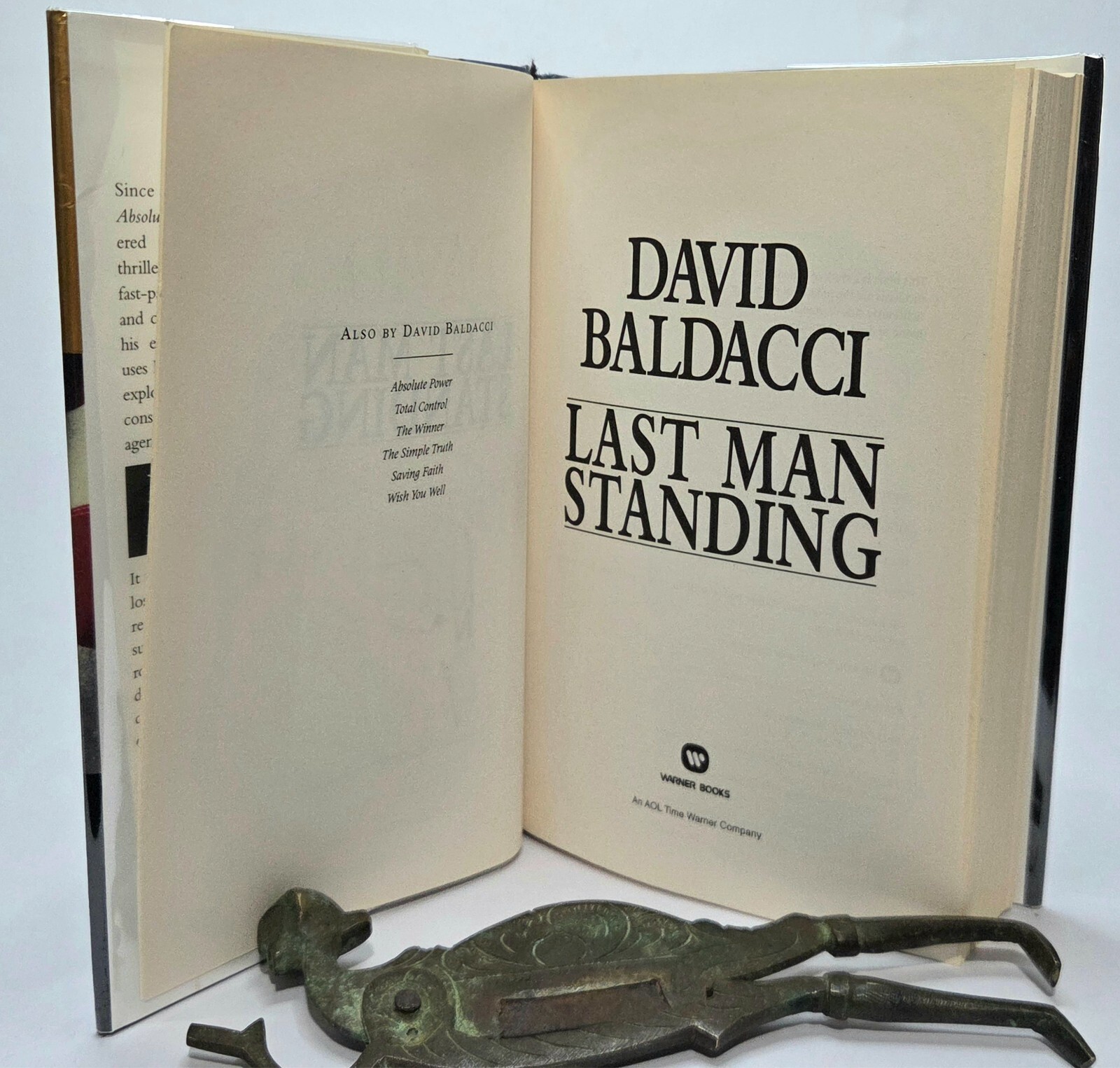 Last Man Standing David Baldacci 2001 SIGNED First Edition First Print HC$DJ