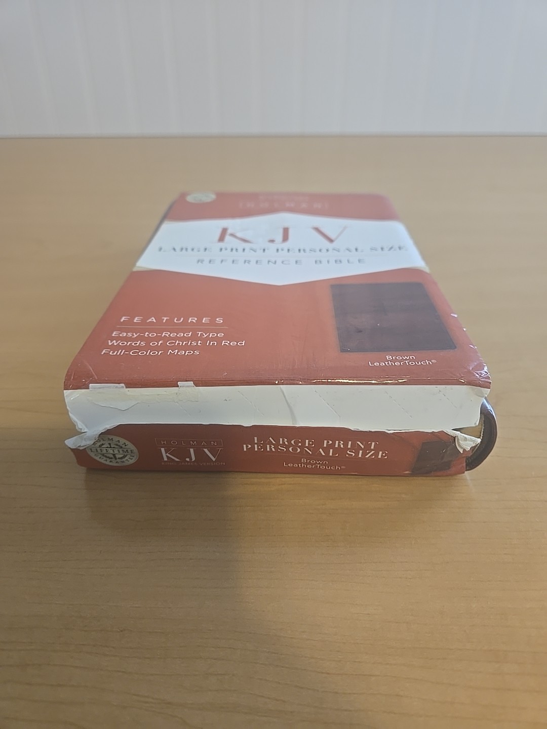 KJV Large Print Personal Size Reference Bible Saddle Brown Leather Touch King