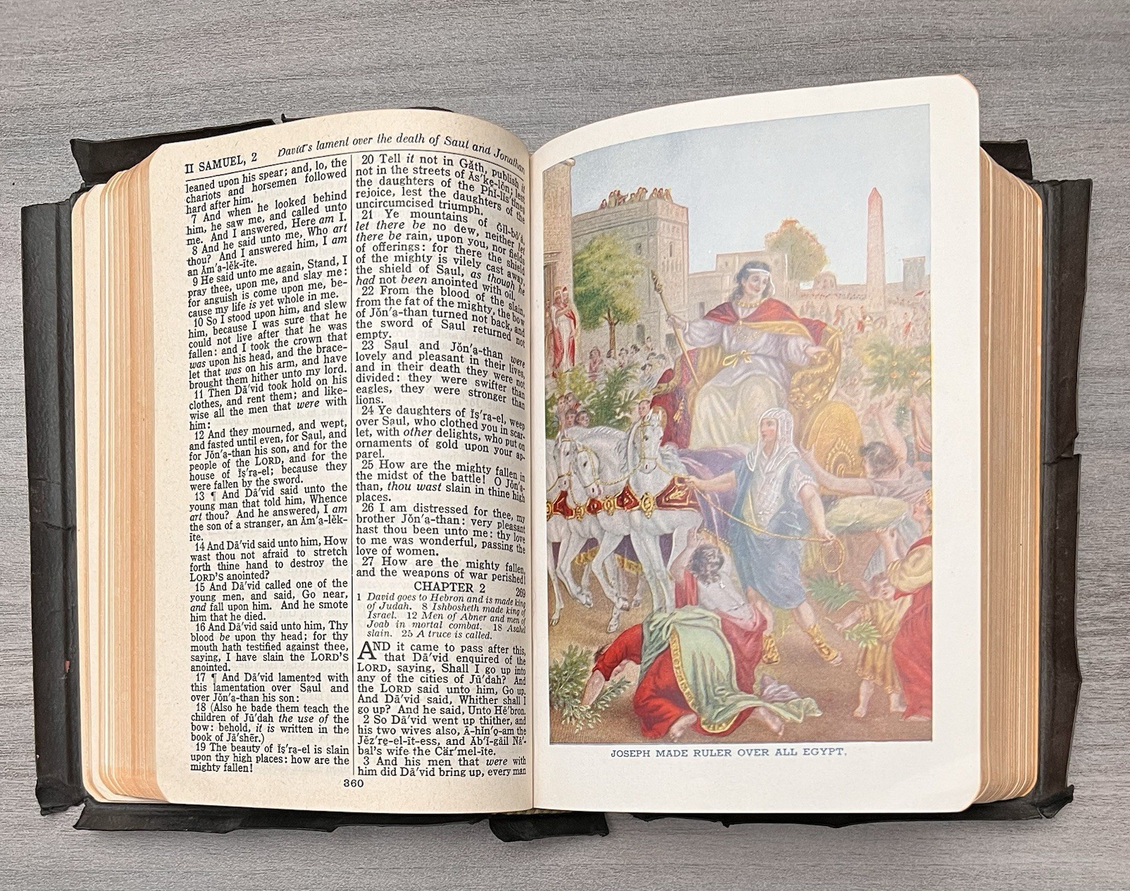 Handsize 1945 National Bible Press; Self Pronouncing KJV Study Helps; Color Maps
