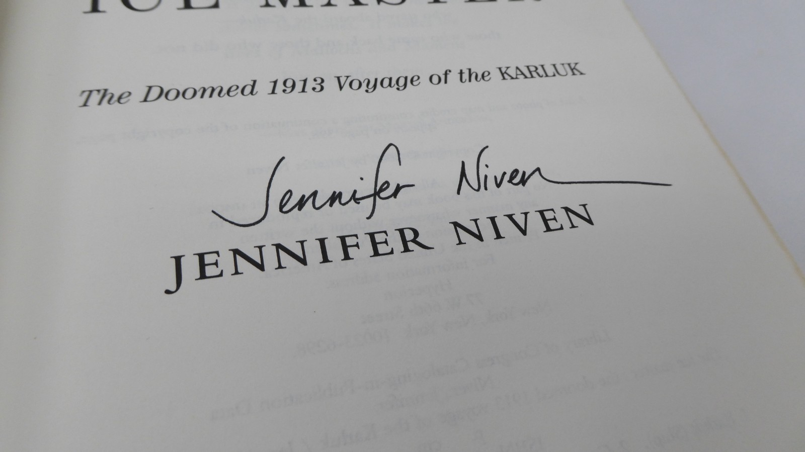 *SIGNED* The Ice Master: The Doomed 1913 Voyage… by Jennifer Niven (HC, 2000)