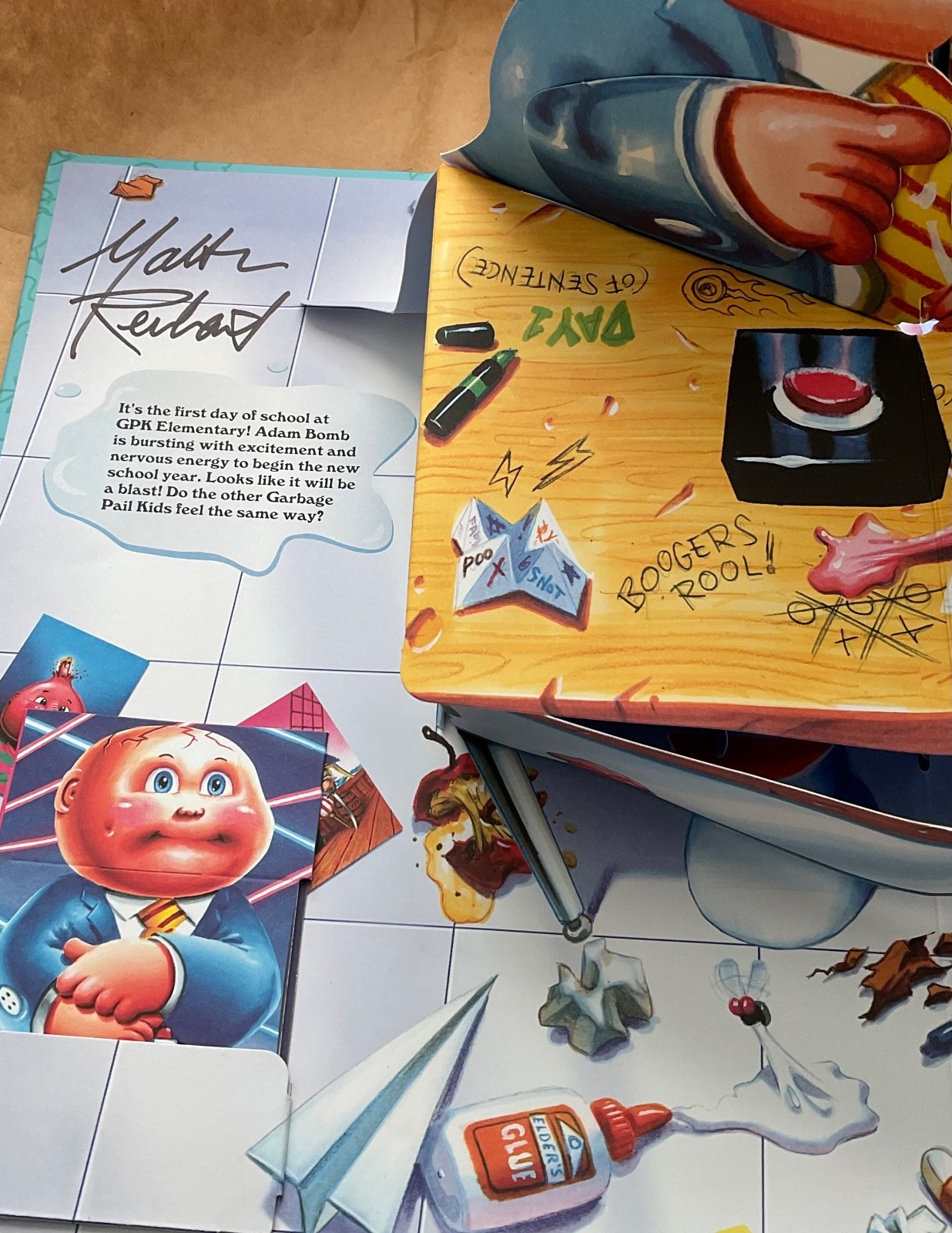 Garbage Pail Kids: Pop Up Book Yearbook Signed by Matthew Reinhart 1st Ed Rare