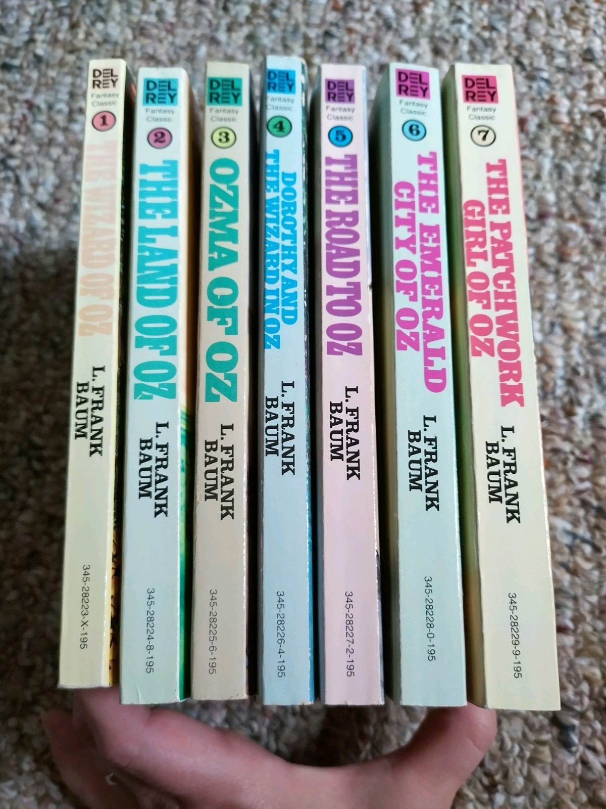 L. Frank Baum – Wizard of Oz – Set Series Lot (#1 -#7) Paperback Del Rey Books
