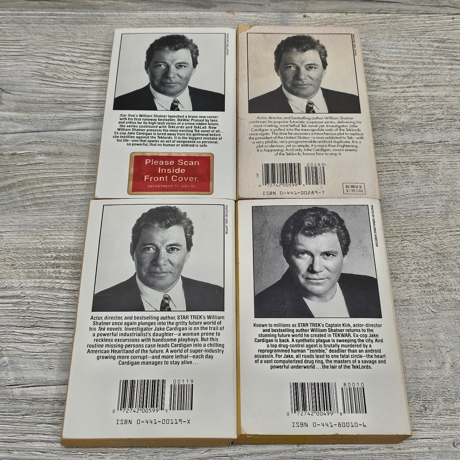 William Shatner Tek Series Lot 8 Books Sci-Fi Ace Science Fiction Paperbacks