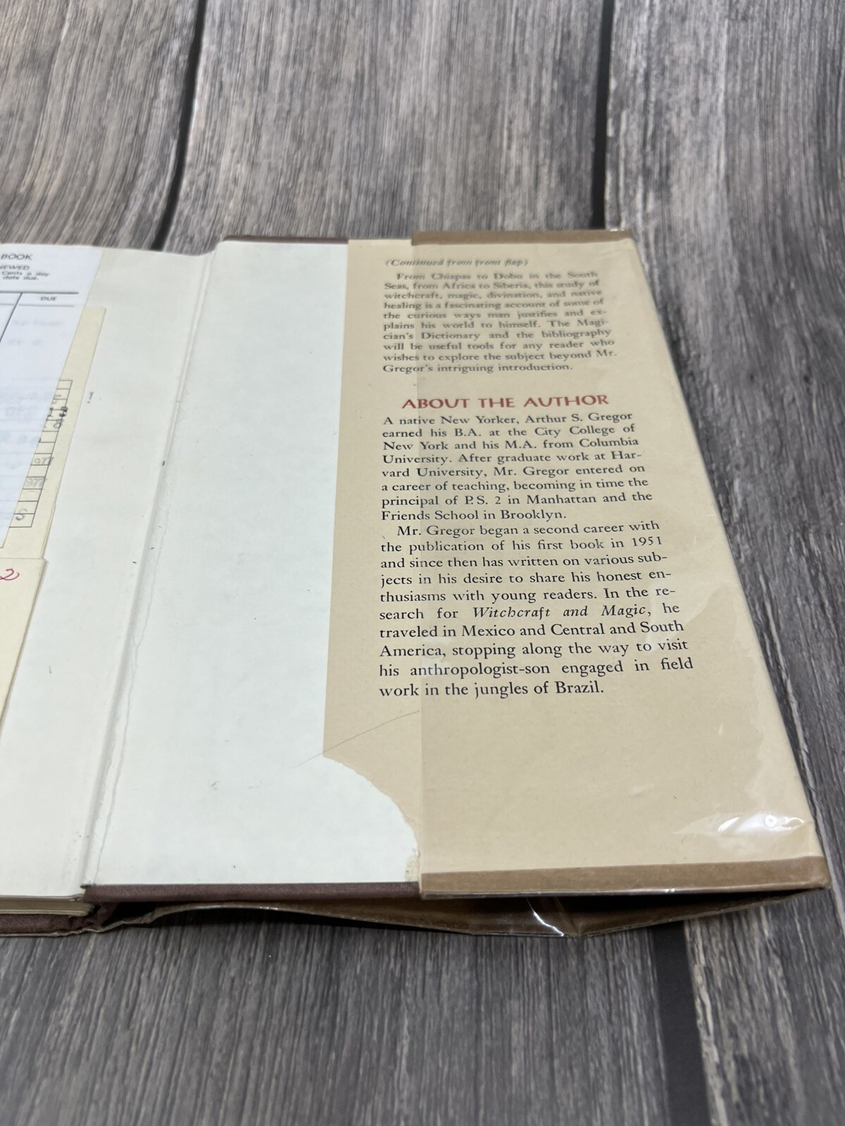 RARE! Witchcraft & Magic, Arthur S. Gregor Book 1972 HC Ex-Library