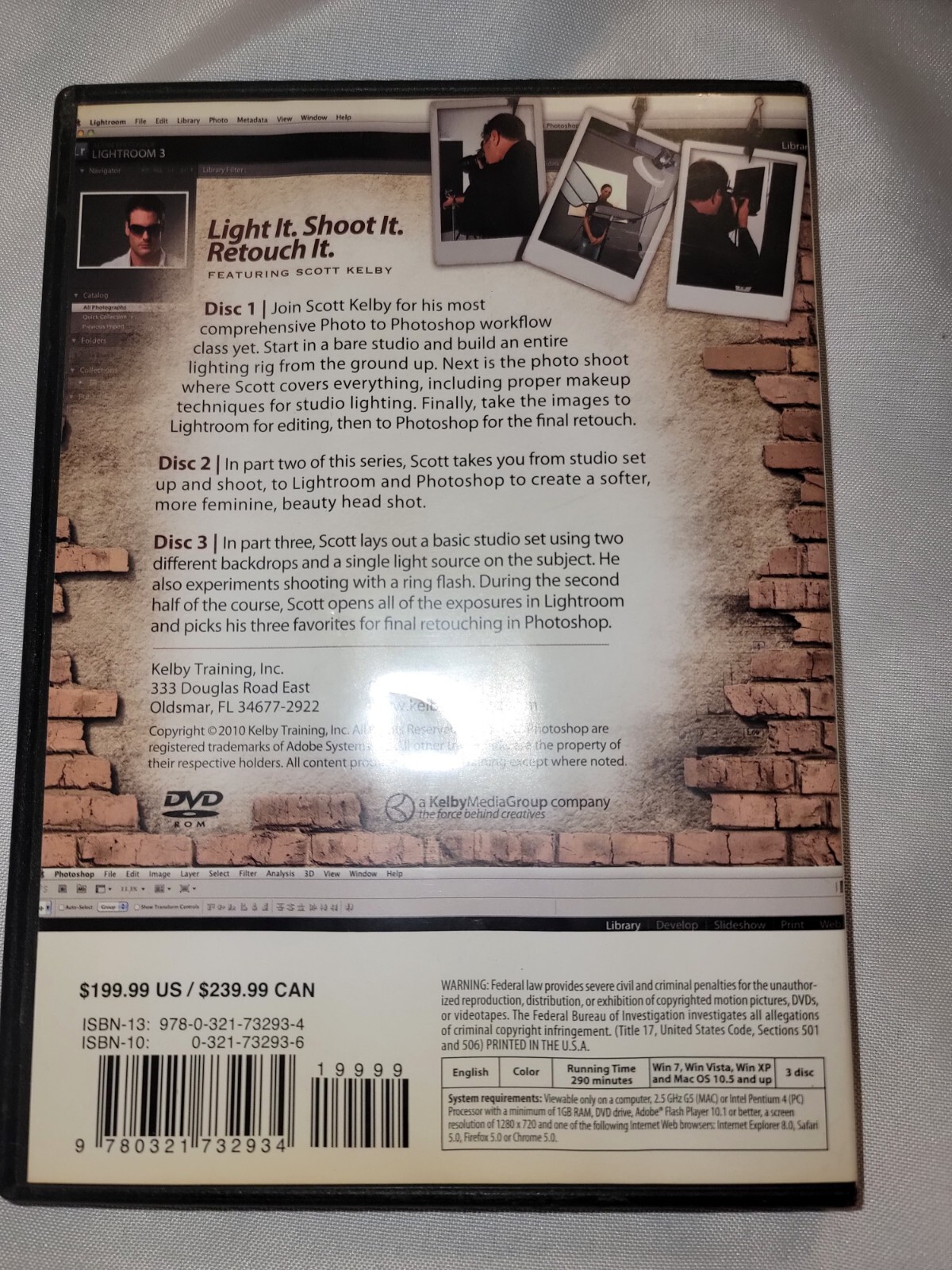 Light It Shoot It Retouch It 3 DVD Set Scott Kelby Photo Photoshop Training