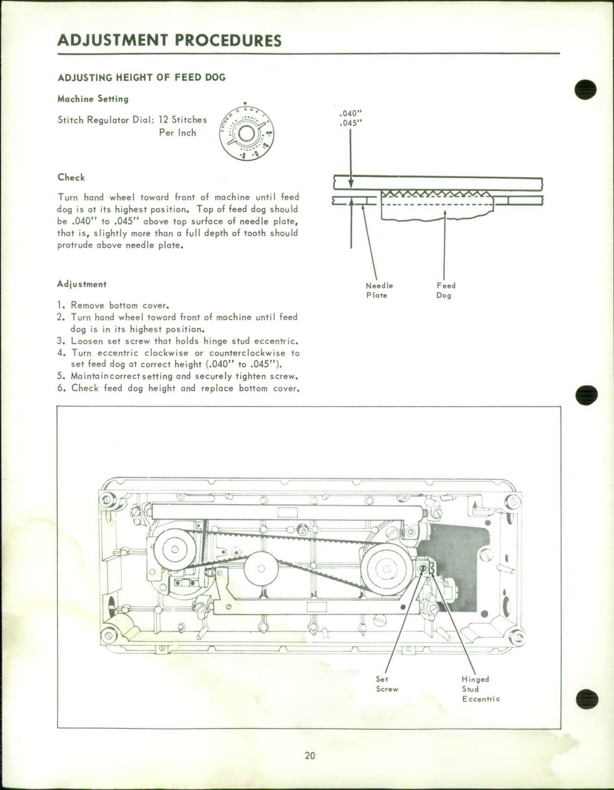 SINGER 416 418 Sewing Machine Service Manual – STEEL WIRE BIND – TOUGH COVERED