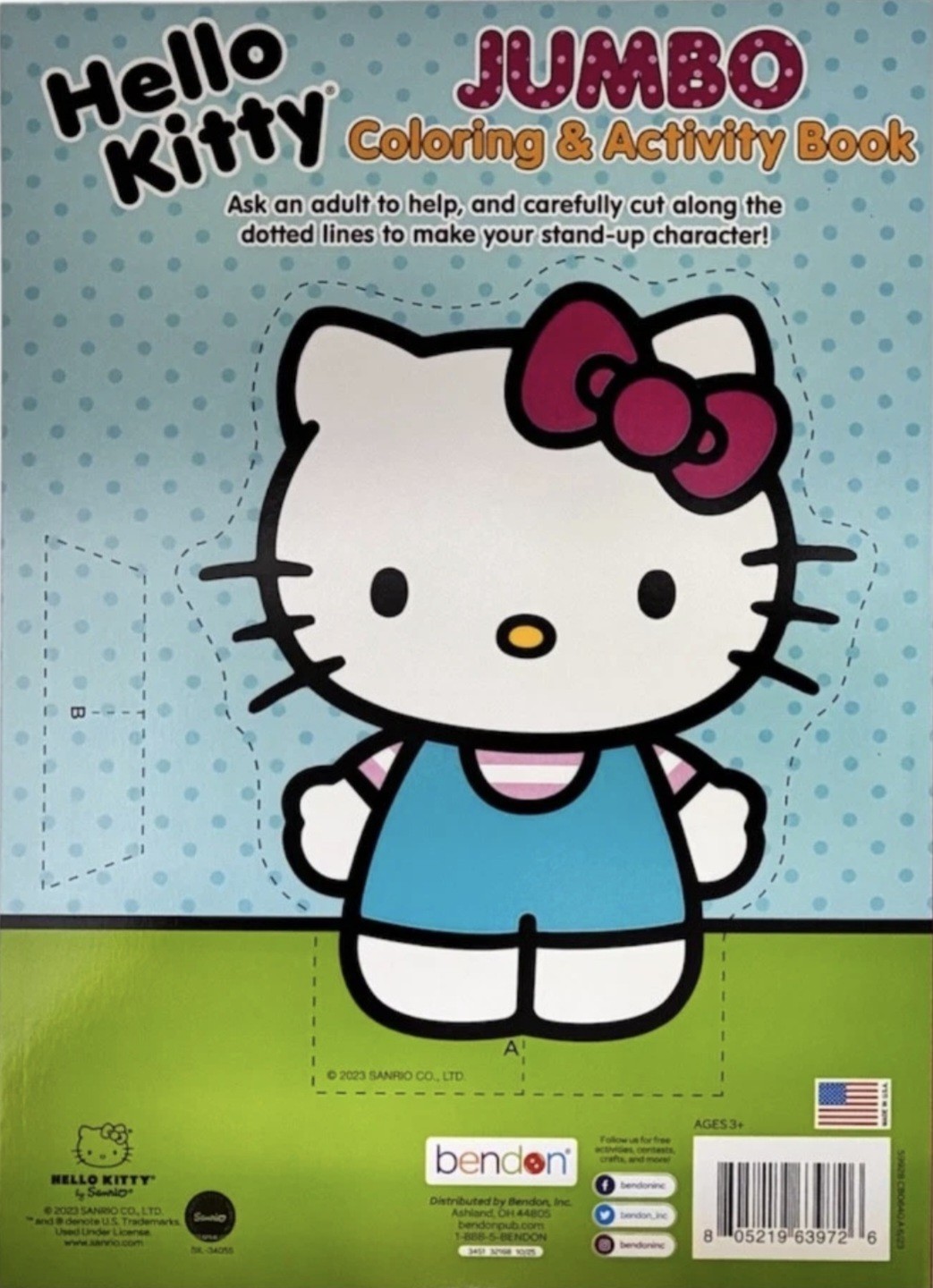 🌈💛 HELLO KITTY 💛 JUMBO 🐥 ●COLORING & ACTIVITY● Coloring And Activity Book.