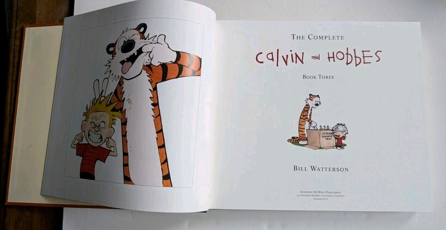 Complete Calvin and Hobbes by Bill Watterson 2005 Hardcover w Slipcase 3 Volumes