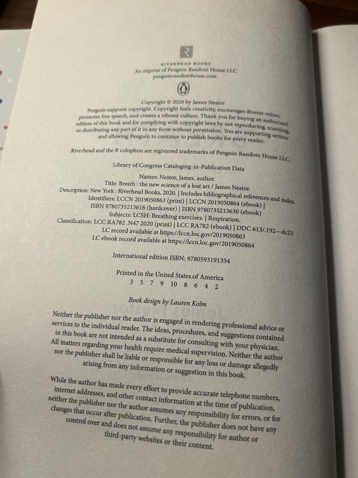 Breath: The New Science of a Lost Art, James Nestor 2020
