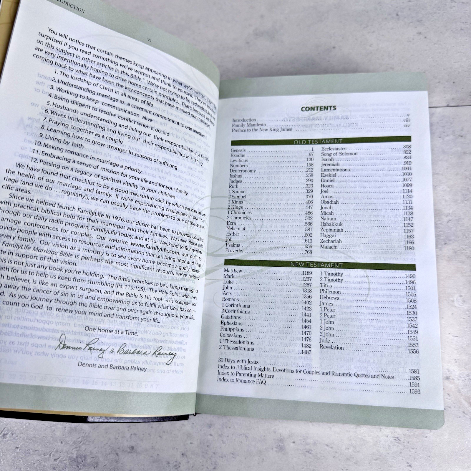 Family Life Marriage Bible NKJV Dennis & Barbara Rainey Holy Box Devotions