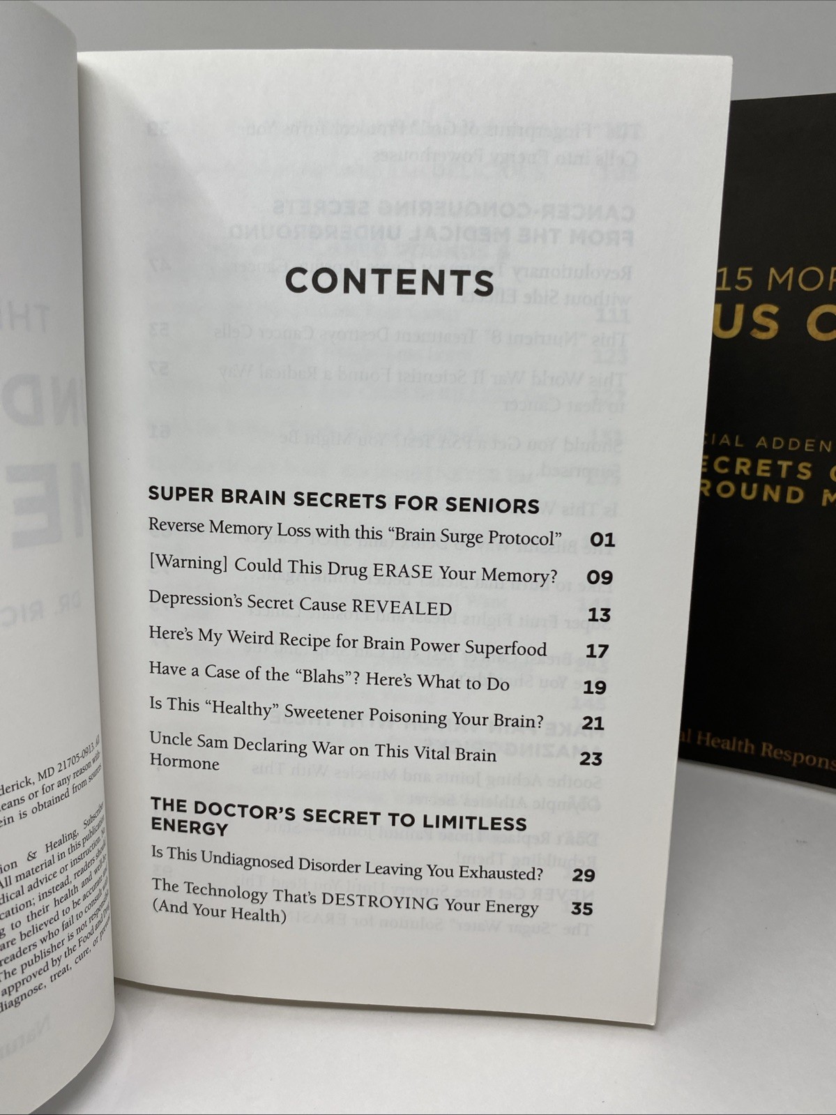 Secrets of Underground Medicine + 15 Bonus Cures 2‑Book Set Richard Gerhauser