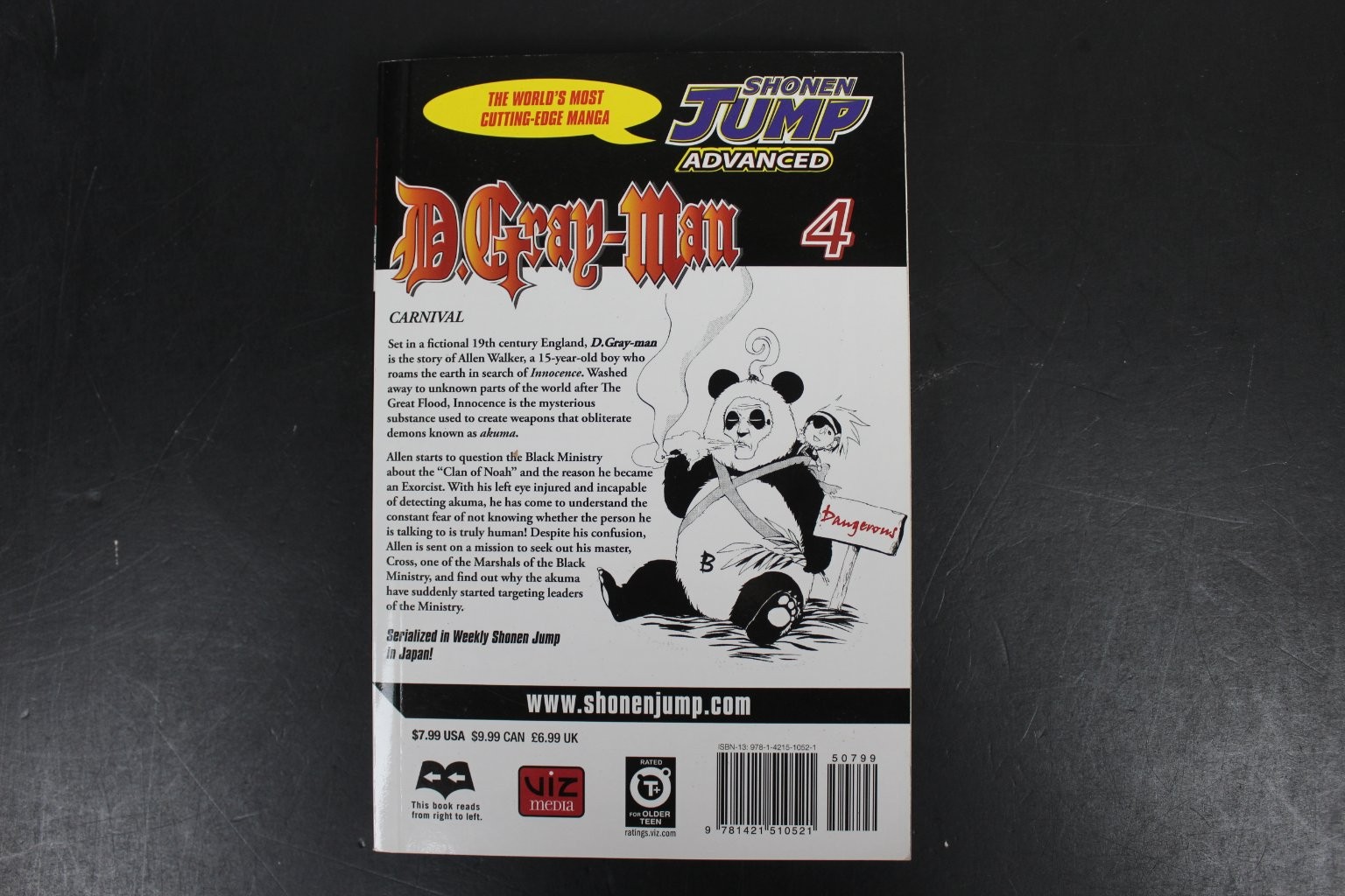 D.Gray-Man Vol 4 Katsura Hoshino 2007 Shonen Jump Manga VIZ Media ~VG