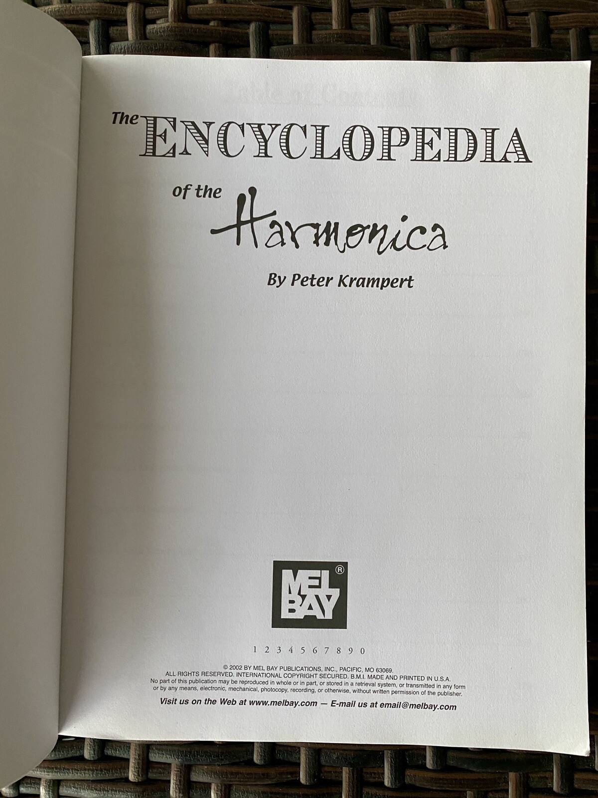 Mel Bay Publications THE ENCYCLOPEDIA OF THE HARMONICA 2002 Peter Krampert NEW!