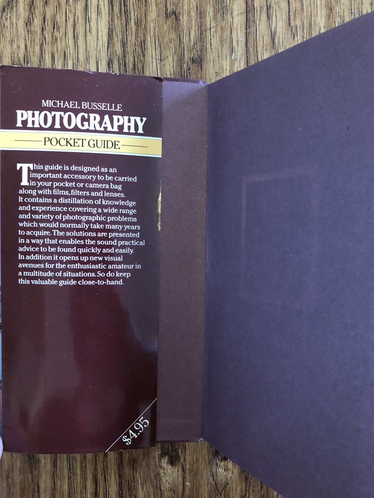 Photography Pocket Guide by Michael Busselle 1984 Hardcover