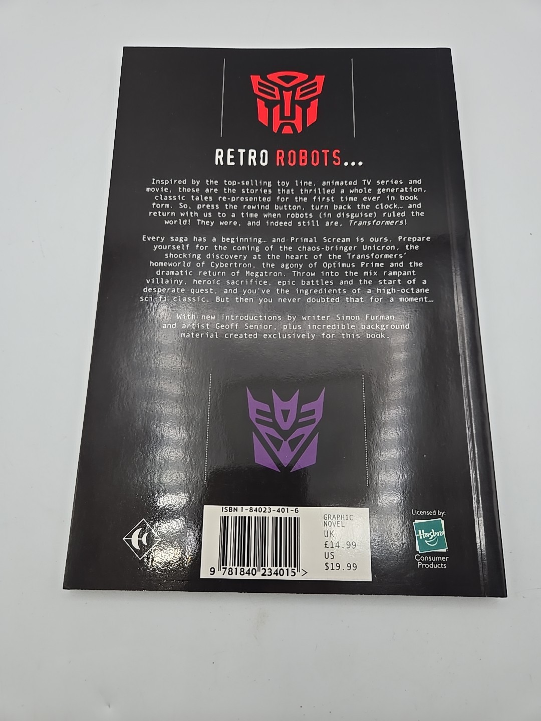 TRANSFORMERS G1: PRIMAL SCREAM TPB: TITAN BOOKS / MARVEL G1 – FURMAN