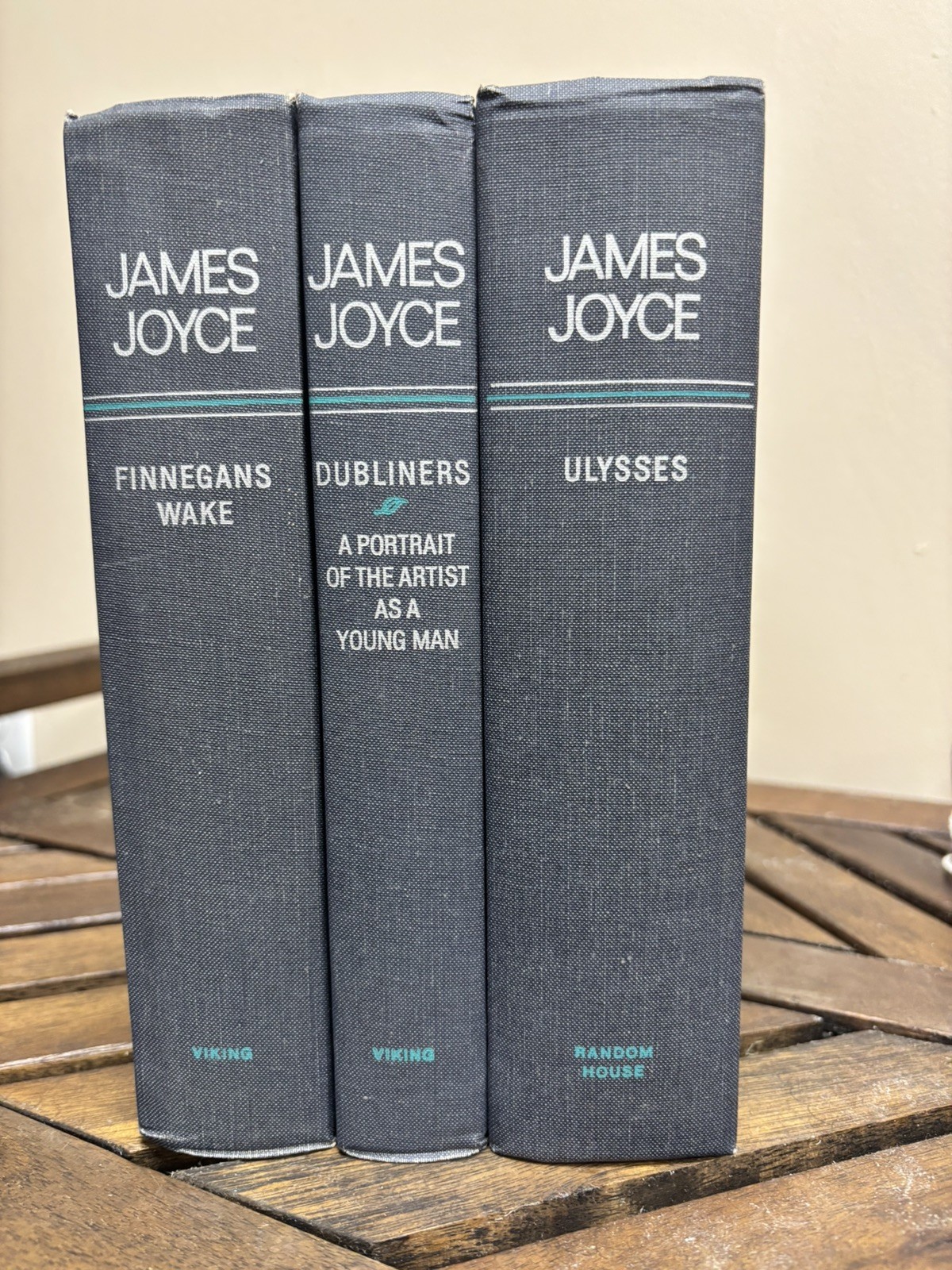 3 James Joyce Novels: Finnegans Wake, Ulysses, Dubliners By Viking Press