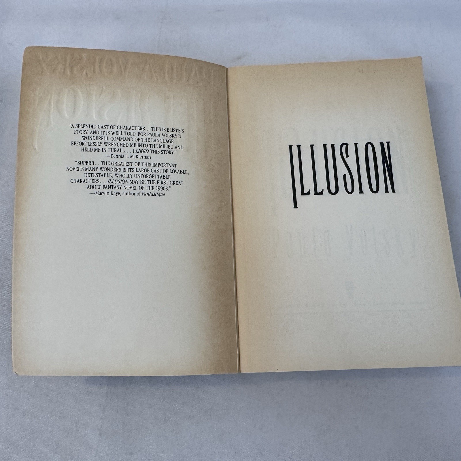 Illusion by Paula Volsky 1992 Paperback Fantasy Novel Bantam High Fantasy
