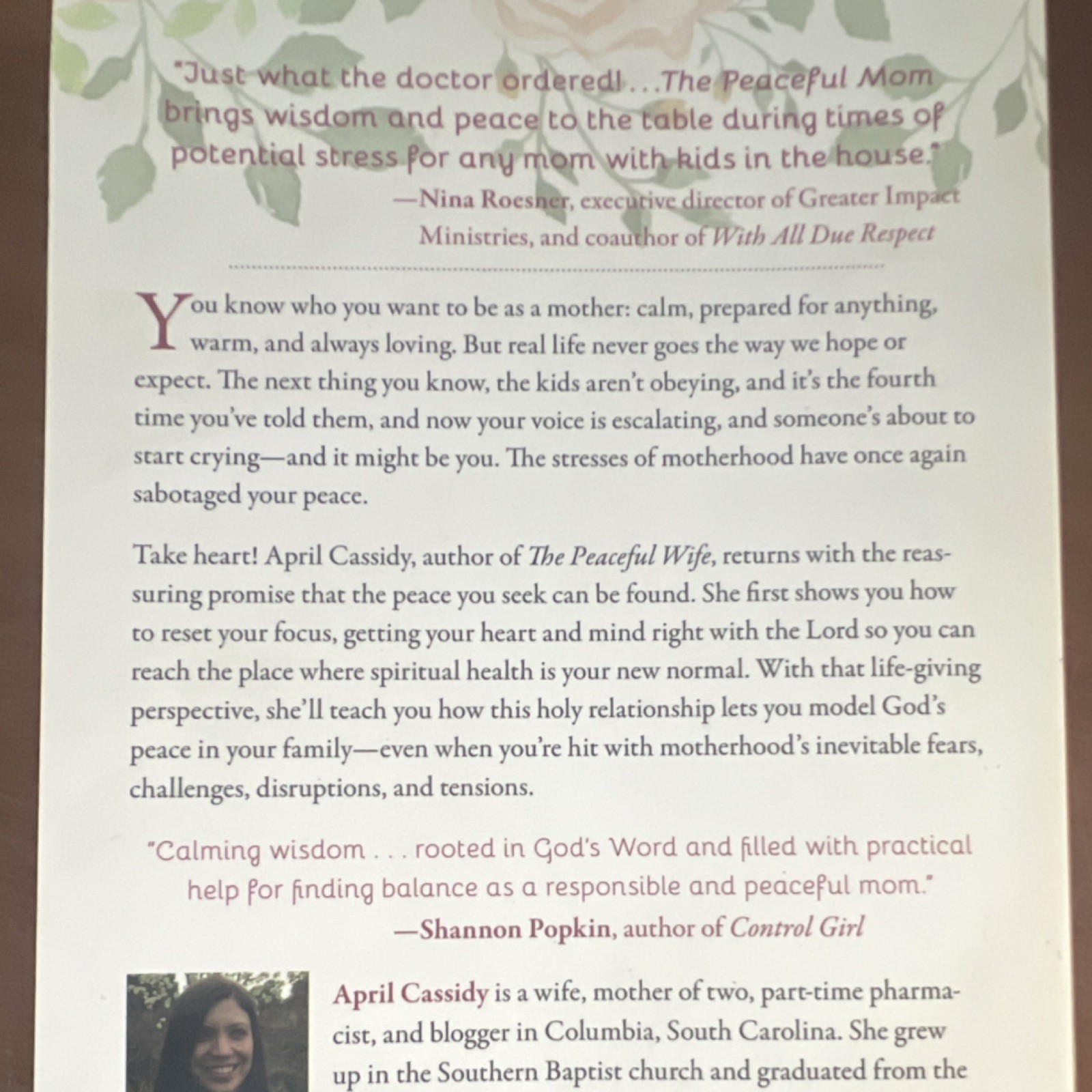 The Peaceful Mom April Cassidy Kregel Publications Paperback Christian Family
